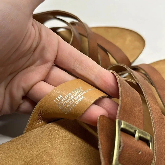 Kork-Ease Korks Aster Tan Synthetic Cork Wedge Strappy Sandals Womens Size 11 - Picture 9 of 10